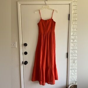 Elegant Orange Maxi Dress
